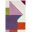 Tapis ivoire / rose à motif géométrique Severs-44650795