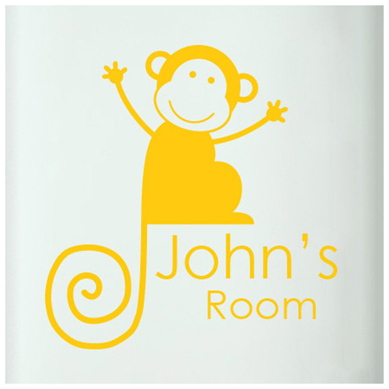 Animals Wall Decal, Dark Yellow