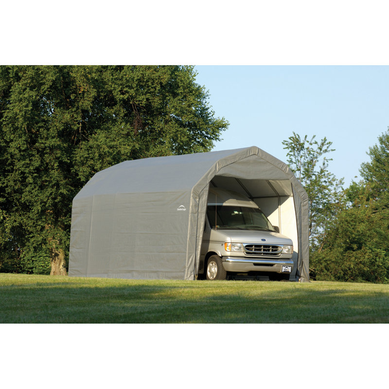 12 pi. L 28 pi. D Garage, Gris