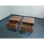 Ensemble de 2 pièces de table de chevet avec poignées en métal de style médiéval-moderne, ensemble de 2 pièces 15,75 po x 15,75 po x 21,65 po