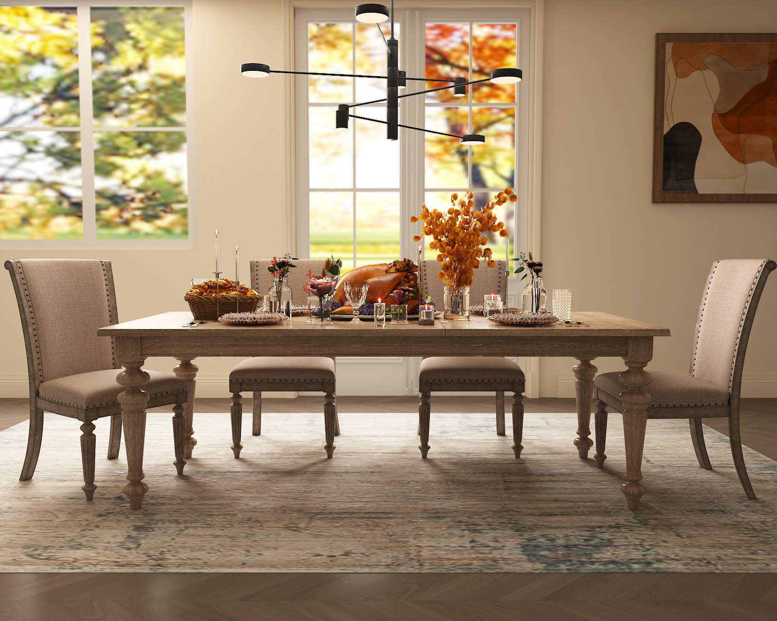 Crain 72" Extendable Dining Table, 30" H x 72" L x 40" W, Brown