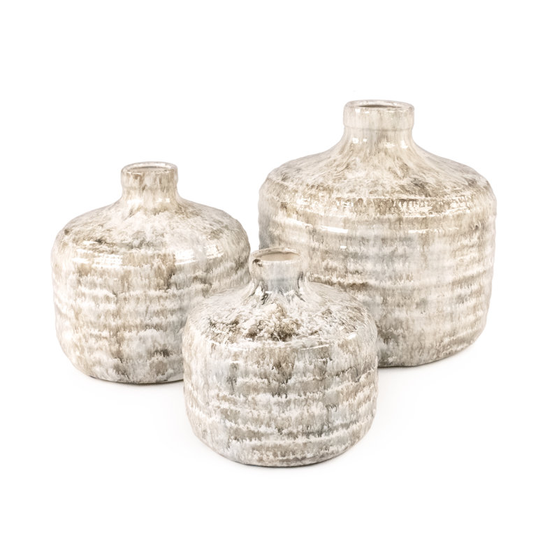 Boudicca Stoneware Table Vase, 9" H x 7" W x 7" D