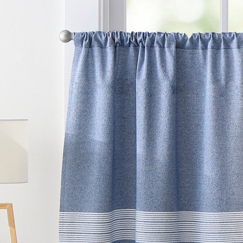  Ensemble de cantonnière Denim Yarn Dye, L 28 po x L 36 po