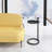Dawson Steel Tray Top C Table or End Table with Round Lipped Top