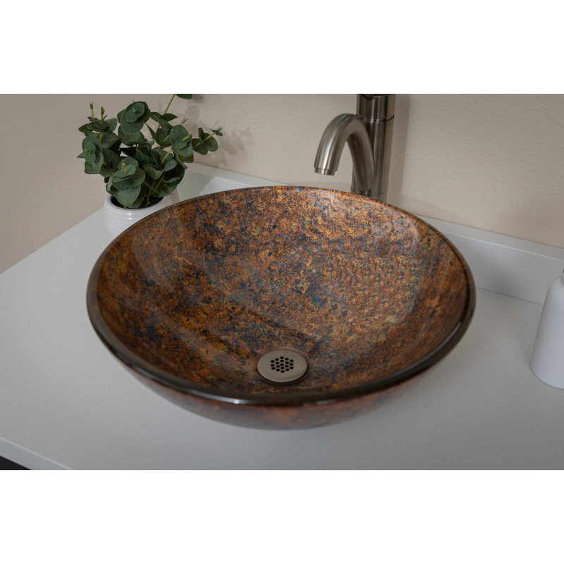 Eden Bath 16.5 " Glass Circular Bathroom Sink