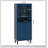Tall Storage Show Cabinet with 2 Glass Display Door & 2 Doors, Tall Kitchen Pantry Cabinet