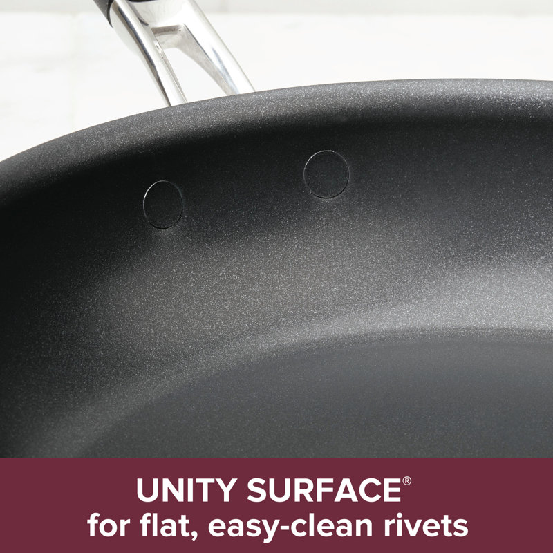 Anolon SmartStack Hard Anodized Nonstick Induction Frying Pan / Skillet, 12-inch, Black