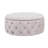 Minimalist Light Pink Round Solid Wood Storage Ottoman