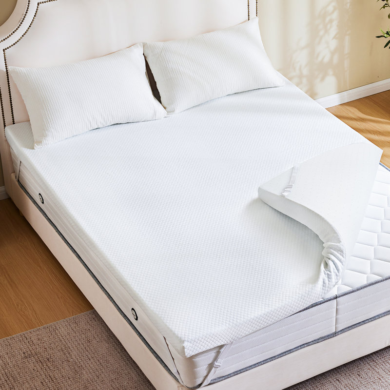 Surmatelas mince en mousse à mémoire de forme, surmatelas avec housse souple amovible, Double, 2"