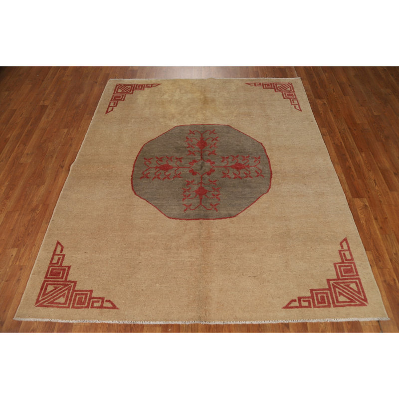 Tapis oriental fait à la main médaillon Gabbeh 5 x 7
