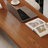 Nut-brown+Black Rectangular Solid Wood desk-553124708