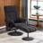 Recliner with Ottoman, Reclining Chair with Massage, Chenille Fabric Swivel Recliner Chairs-1450713734