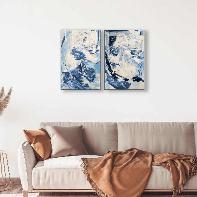 Coastal Feel Set Set by Oliver Gal, 25"H x 37"W, White Floater Frame