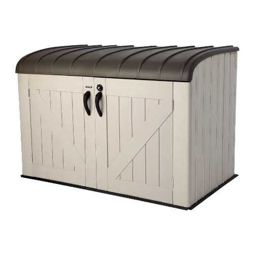 Breashears 7 ft. W x 5 ft. D Plastic Metal Sliplap Pent Garbage Shed