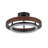 Pershing 1-Light Walnut Wood LED Semi-Flush Mount
