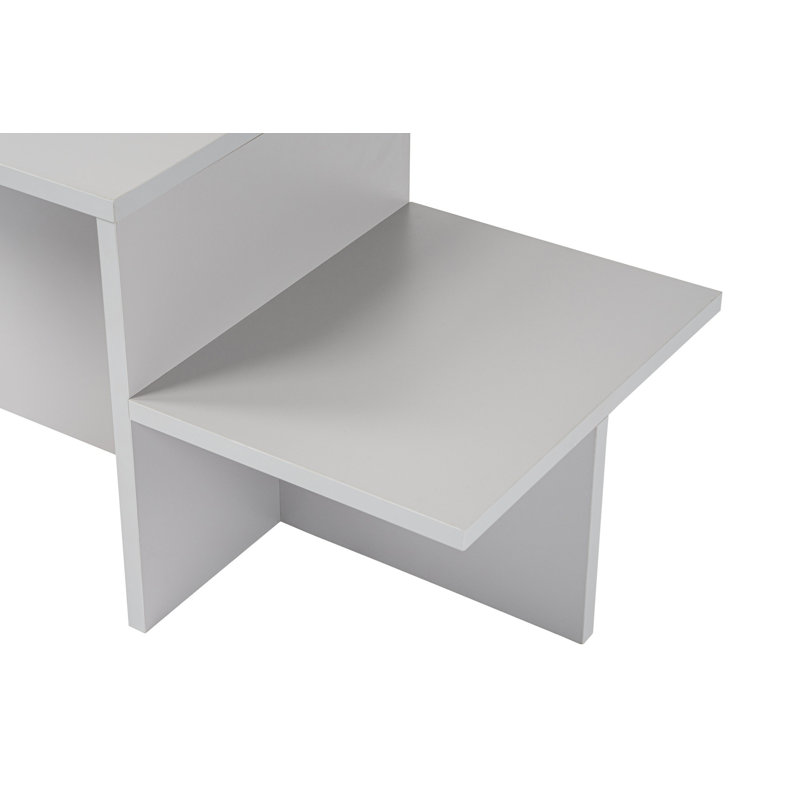 Modern Coffee Table, Travertine Color, 80 x 40 x 40 cm, 100% Melamine Coated Particle Board, Thickness: 0 cm, Marble Design, For Living Rooms & Entertaining Spaces, Durable & Stylish
