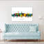 Vibrant Dc Watercolor Skyline Abstract Contemporary Architecture City Wall Art Print by Michael Tompsett - 1 Piece Wrapped Canvas Wall Art-1343395465