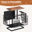 Caisse pour chien robuste de 40,9 po de largeur avec 2 portes doubles-1267822604-1242806075