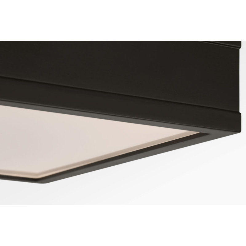 Dupont Square Semi Flush, Aged Iron, 4" H x 12" W x 12" D
