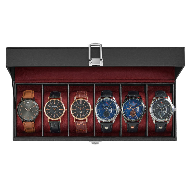 Charleyne Steel Watch Box +, Black