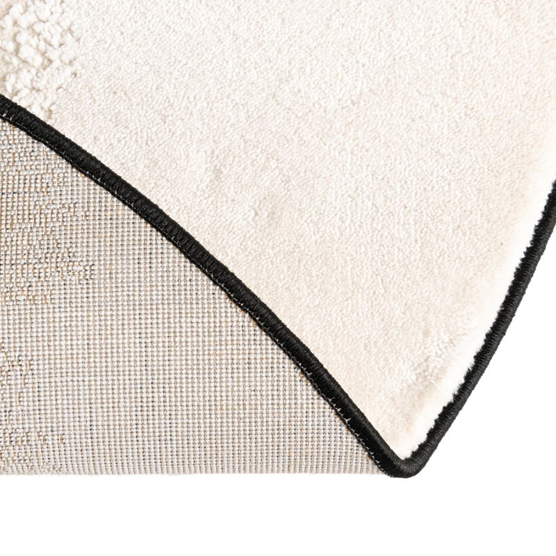 Tapis contemporain Bramore couleur minuit, Rond 4 pi
