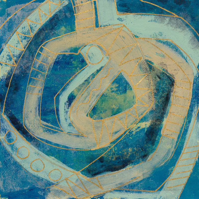 Mid Modern Tile I by Silvia Vassileva - Wrapped Canvas Painting, 122cm H x 122cm W x 3.8cm D