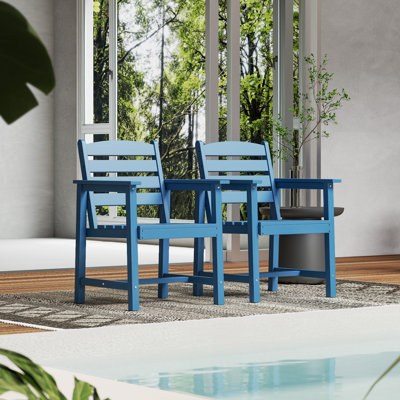 Bensley Patio Dining Chair HDPE Armchair (Set of 2)