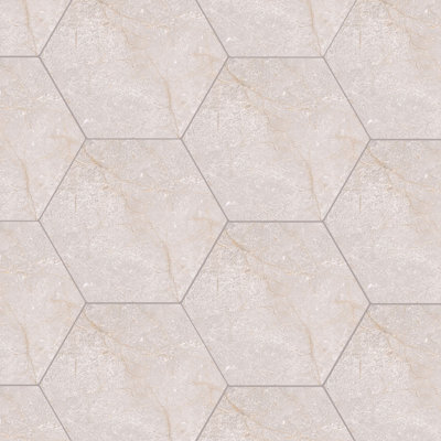 Carreau de sol en porcelaine 8x9 Terrain Hexagon