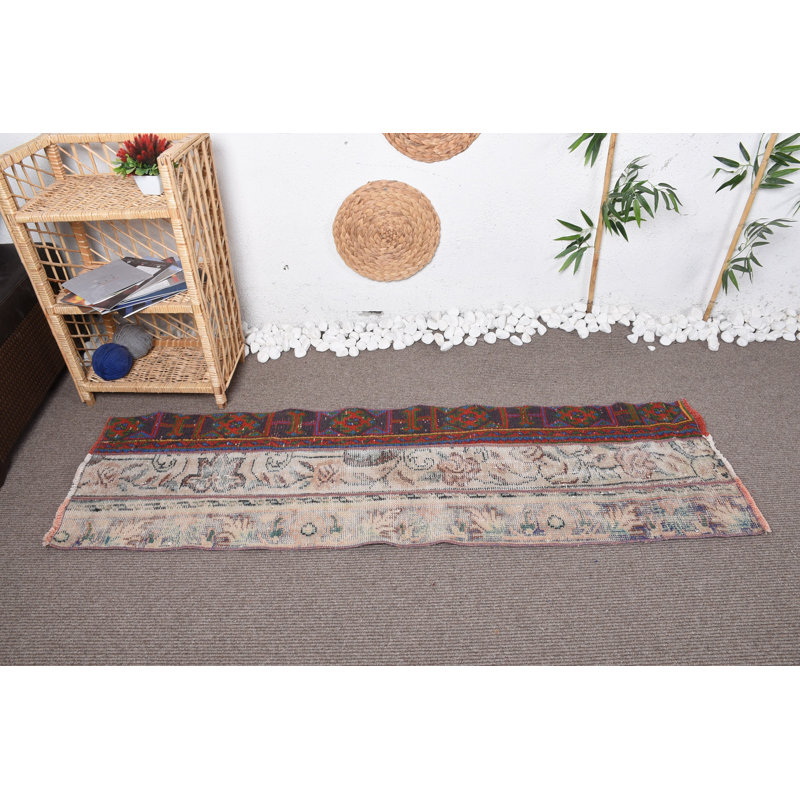 Tapis turcs, tapis tissés à plat beige, tapis de couloir de 1,8 pi x 6 pi, tapis rétro, tapis anatoliens