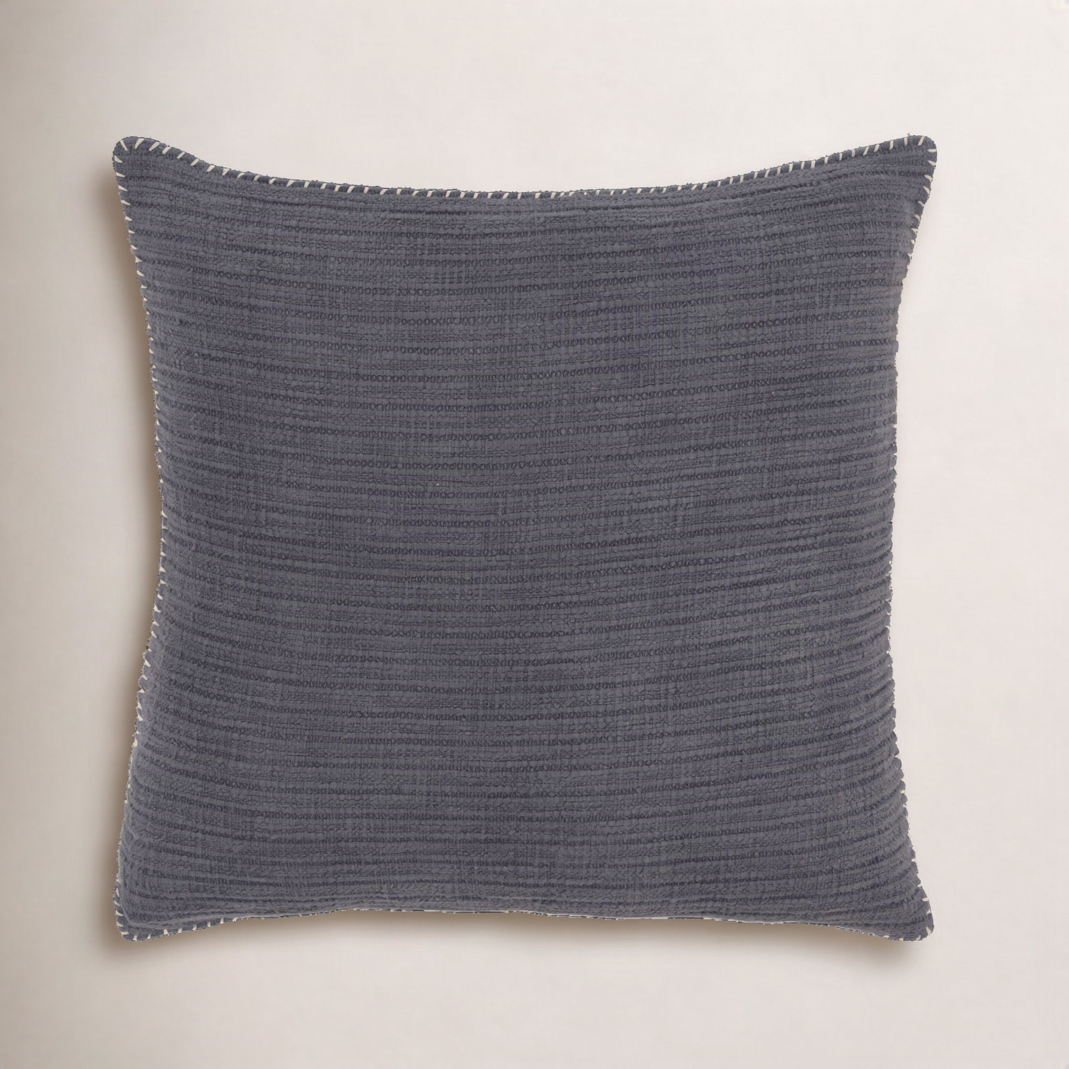 Cotton Throw Pillow, Charcoal Gray