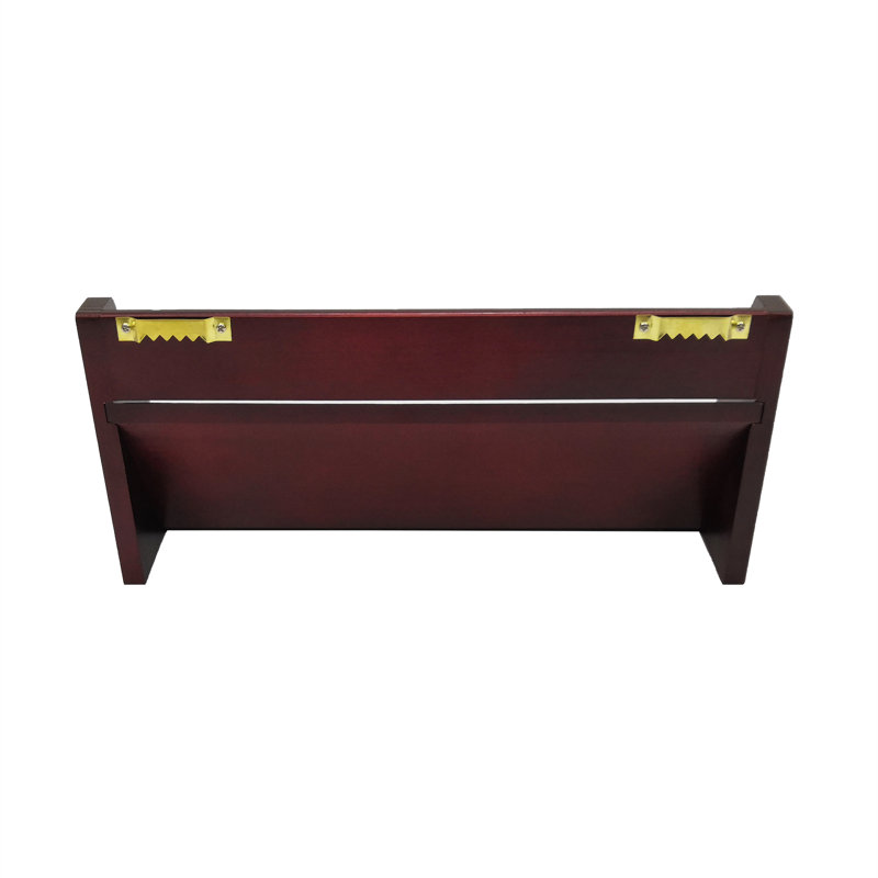 3 Row Challenge Coin Display Stand Military Coin Display Case Rack Holder Mahogany Wood Finish