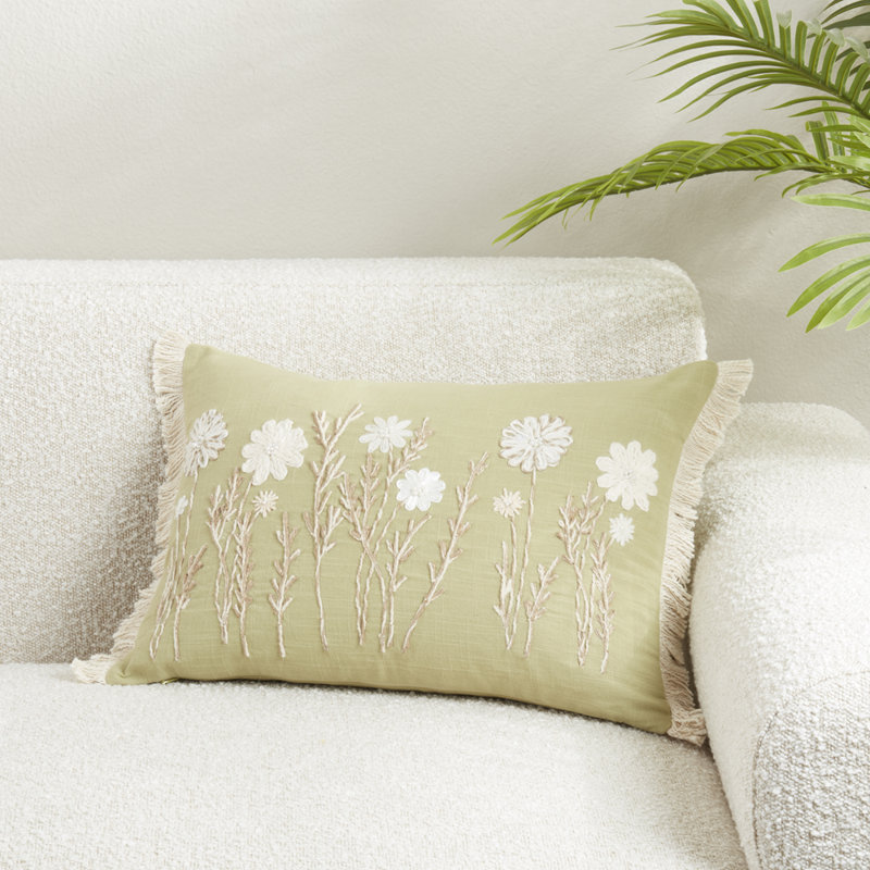 Housse de coussin Delicate, Vert, Sans insert de coussin