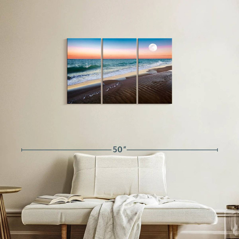 Gillard Moonrise au coucher du soleil, H 20 po x l 33 po