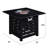 32 - Inch Square Propane Gas Fire Pit Table With 50,000 Auto Ignition, Waterproof Cover, Easy To Clean Surface, Suitable For Terrace Socializing Ignition Table, Square, , Textured Surface Finish,