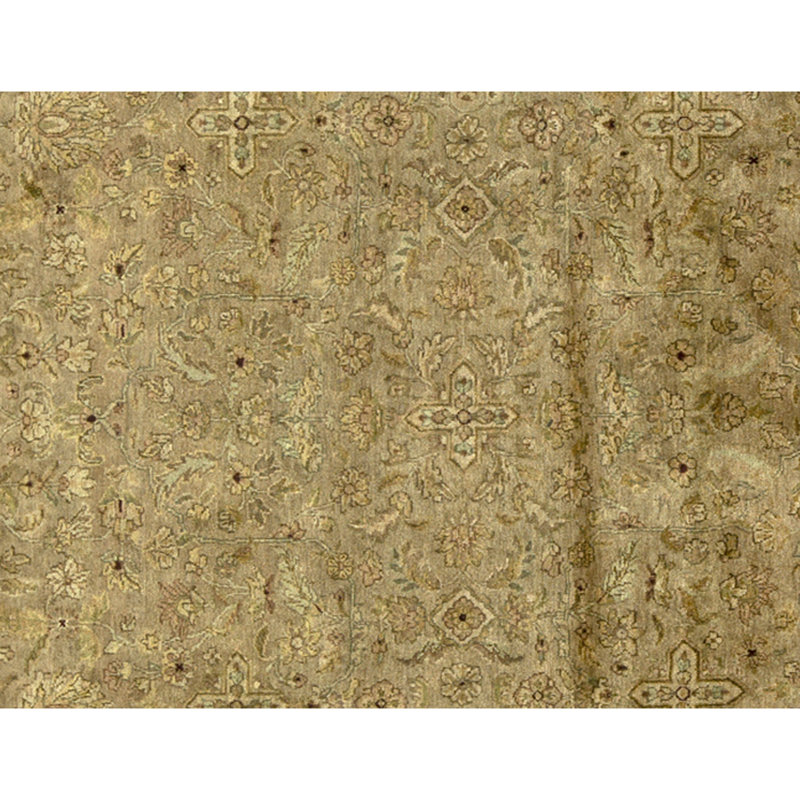 Tapis beige noué à la main de haute qualité
