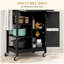 Rolling Kitchen Cart with Storage Cabinet, Drawer, Top-1340042556