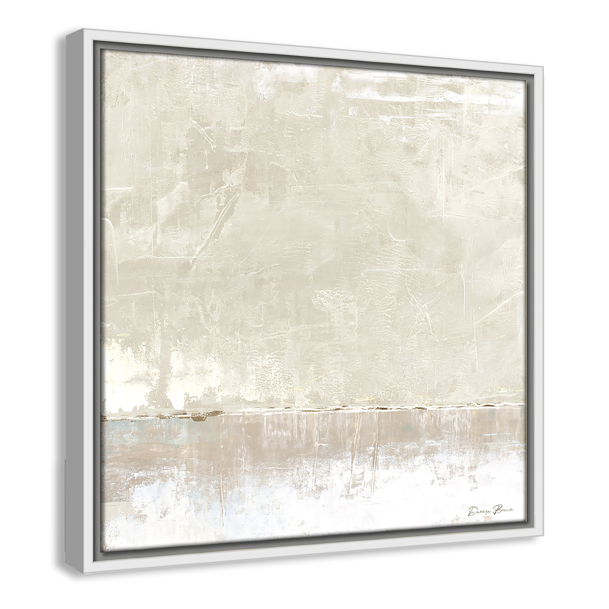 Better Days - Floater Frame Print on Canvas, White, 17.5" H x 17.5" W