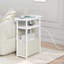 Table d'appoint étroite avec station de charge, ensemble de 2, petite ...