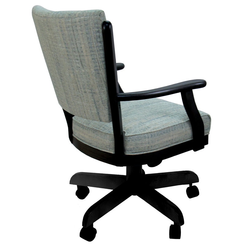 Chaise avec accoudoirs rembourrée Danyael, Watusi Aquatinte