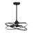 Ozetta 25" LED Fandelier in Matte Black with Remote Control-1266224018