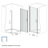 28"X 72" Pivot Shower Door, Matte Black Aluminum Frame