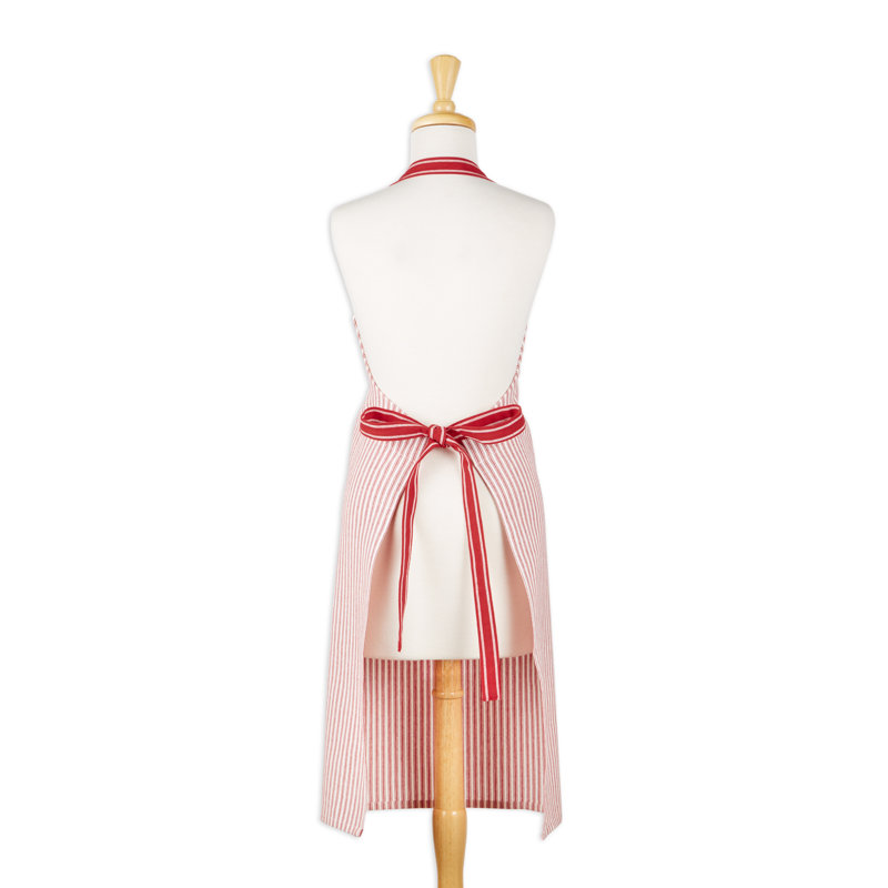 Christmas Striped Cotton Bib Apron