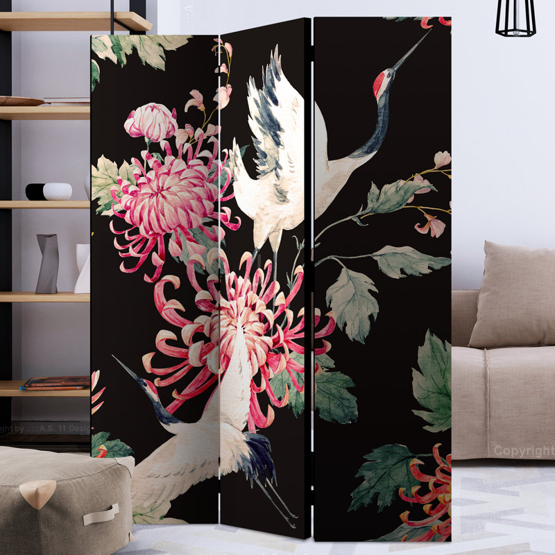 Matik 172cm H Solid Wood Folding Room Divider, 3