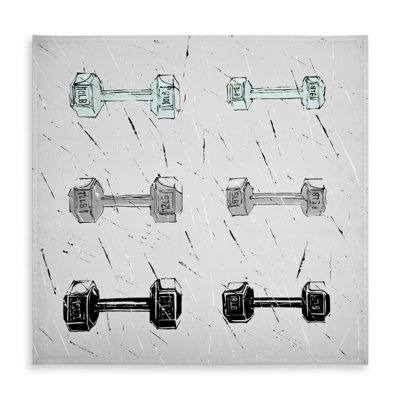 Dumbbells Tablecloth - Sports Man Cave Decor Indoor/Outdoor