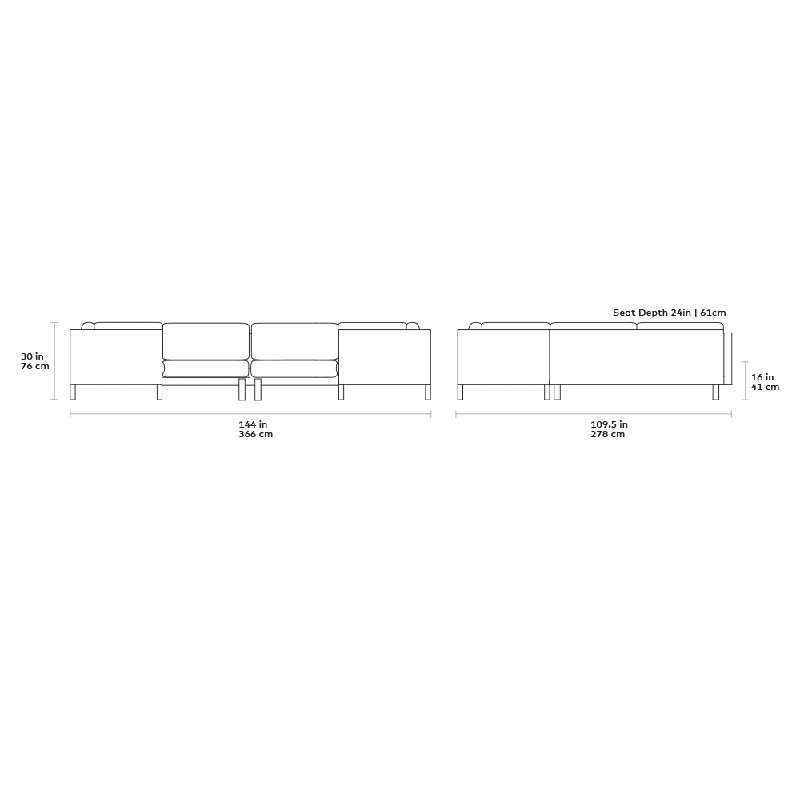 Silverlake U Shaped Sectional, Andorra Almond Performance Basketweave