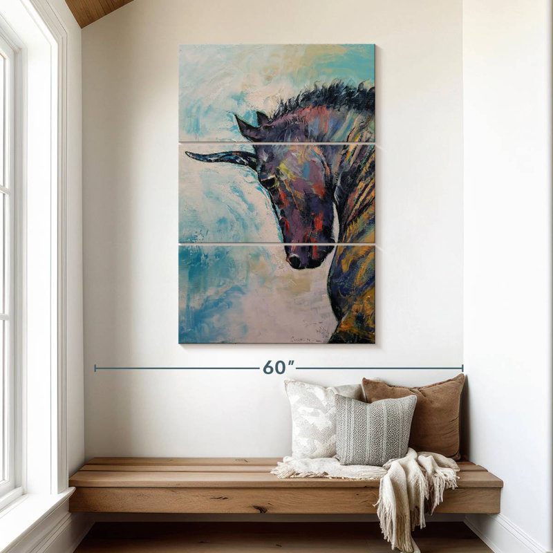 Kelan Dark Unicorn, 50" H x 32" W