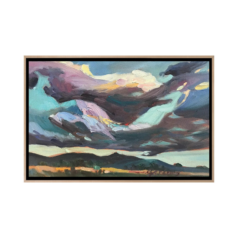 Dark Sky New Mexico 1 Piece Wall Art on Canvas, 45.72 cm H x 66.04 cm W x 4.445 cm D, Natural Wood