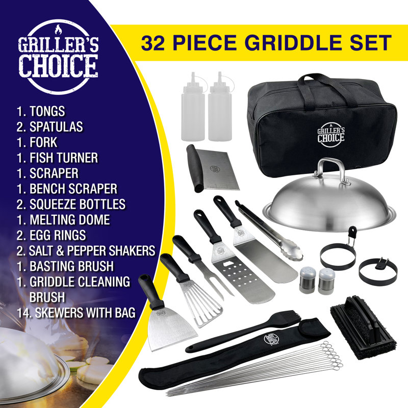 Stainless Steel Dishwasher Safe Grilling Tool Set