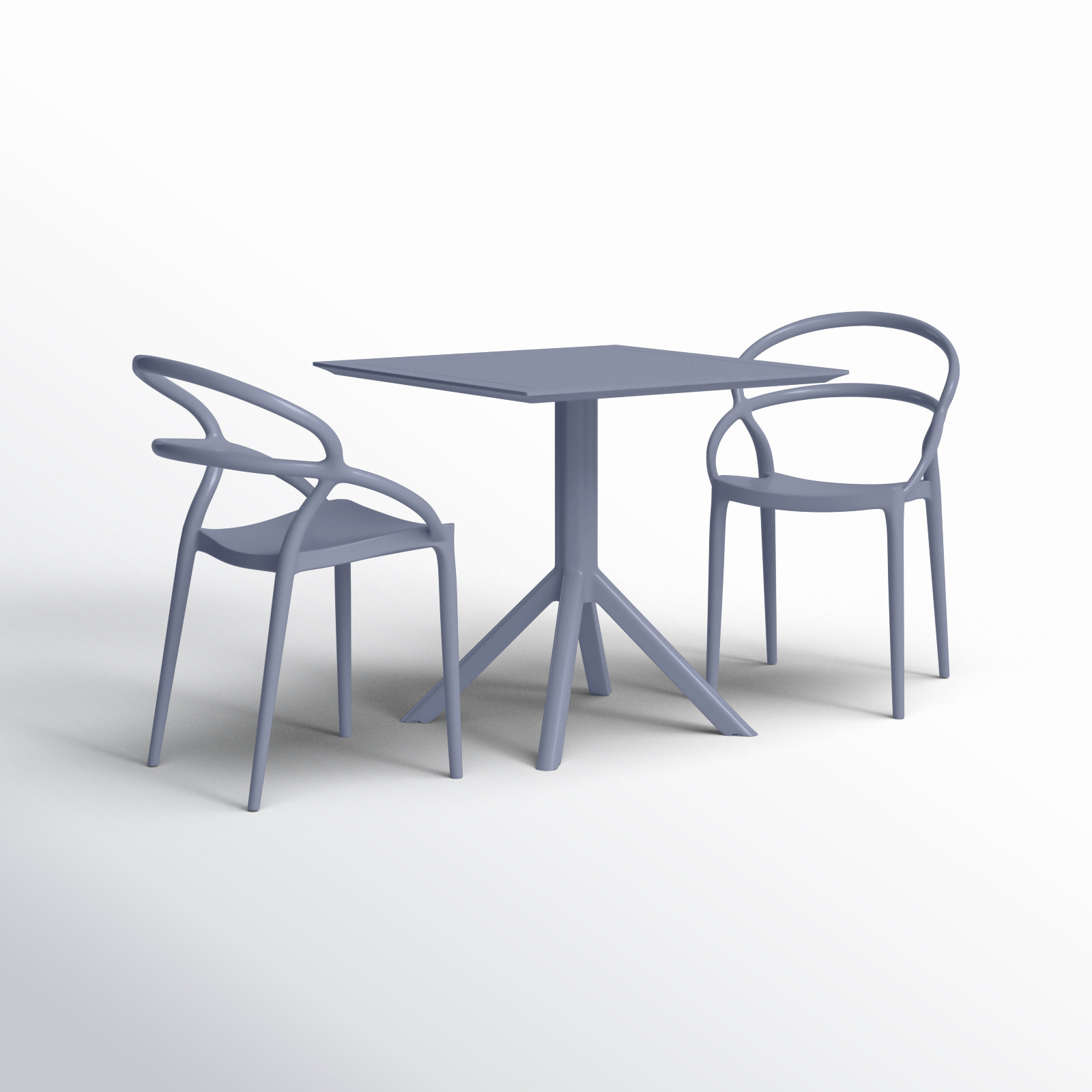 Farrah 32" Patio Bistro Set, Dark Gray