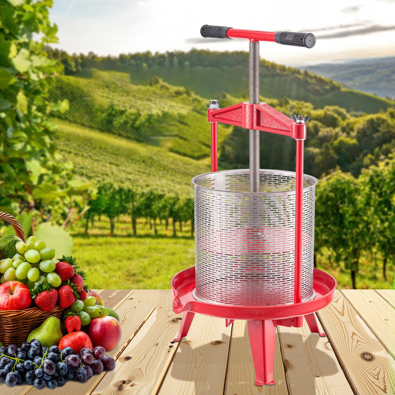 Pressoir manuel à vin pour la fabrication du vin 3,69 gallons / acier inoxydable 14L